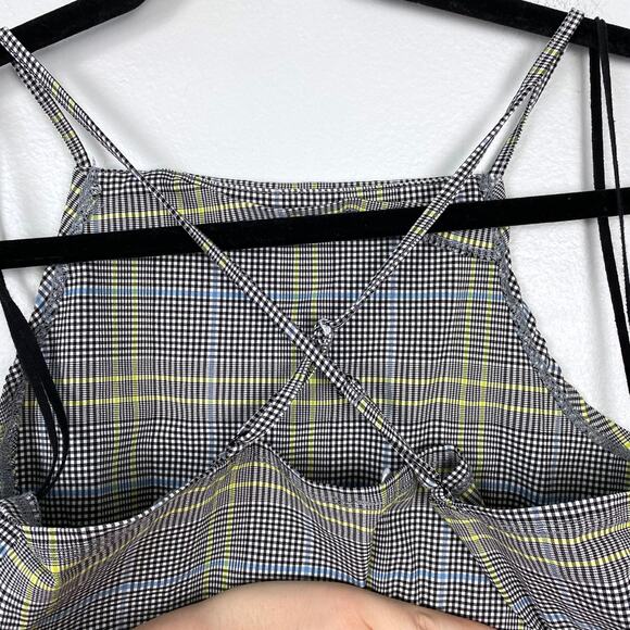 Garage Regina Halter Plaid Cropped Fitted Stretch Retro Inspired Strappy Medium - Picture 5 of 8